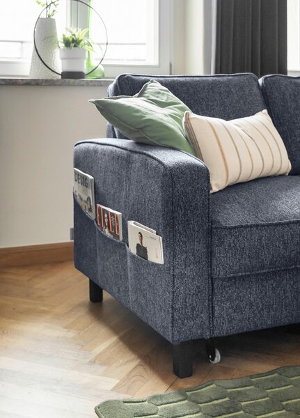 ROHOVÁ SEDAČKA, textil, tmavomodrá MID.YOU - Sedačky, Online Only