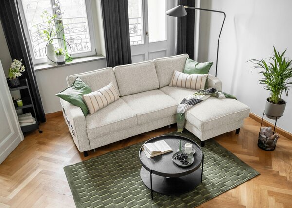 ROHOVÁ SEDAČKA, textil, béžová MID.YOU - Sedačky, Online Only