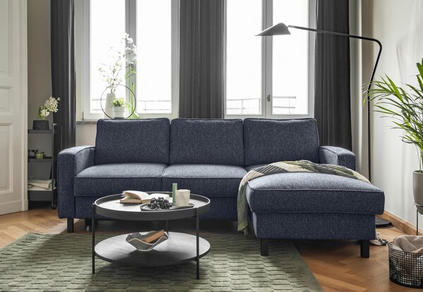 ROHOVÁ SEDAČKA, textil, tmavomodrá MID.YOU - Sedačky, Online Only