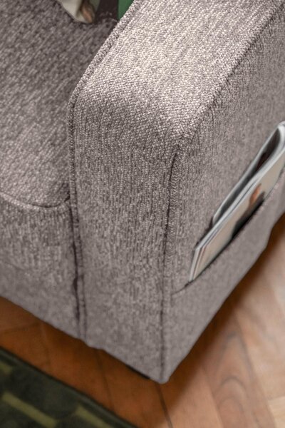 ROHOVÁ SEDAČKA, textil, sivobiela - Sedačky, Online Only
