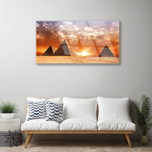 Skleneny obraz Pyramídy architektúra 100x50 cm 2 Prívesky