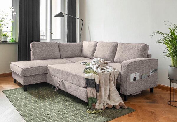 ROHOVÁ SEDAČKA, textil, sivobiela - Sedačky, Online Only