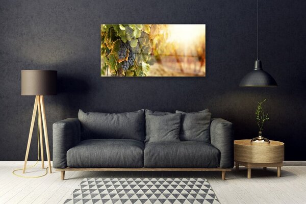 Skleneny obraz Hrozno listy kuchyňa 100x50 cm 2 Prívesky