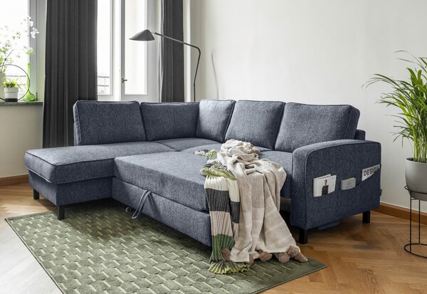 ROHOVÁ SEDAČKA, textil, tmavomodrá - Sedačky, Online Only