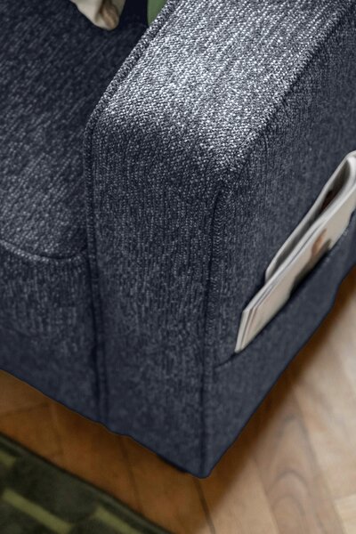 ROHOVÁ SEDAČKA, textil, tmavomodrá - Sedačky, Online Only