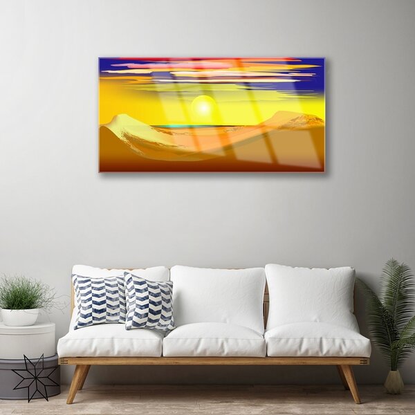Skleneny obraz Púšť sĺnk umenie 100x50 cm 2 Prívesky