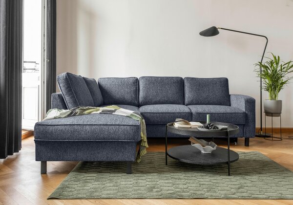 ROHOVÁ SEDAČKA, textil, tmavomodrá - Sedačky, Online Only