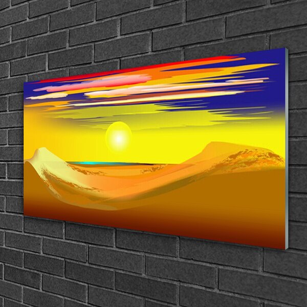 Skleneny obraz Púšť sĺnk umenie 100x50 cm 2 Prívesky