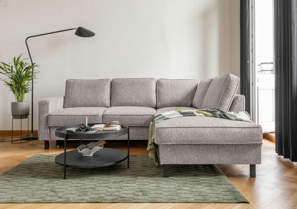 ROHOVÁ SEDAČKA, textil, sivobiela - Sedačky, Online Only