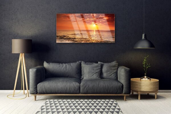 Skleneny obraz More slnko krajina 100x50 cm 2 Prívesky