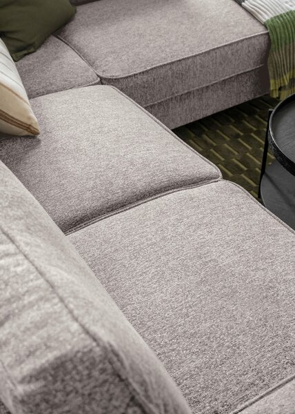 ROHOVÁ SEDAČKA, textil, sivobiela - Sedačky, Online Only