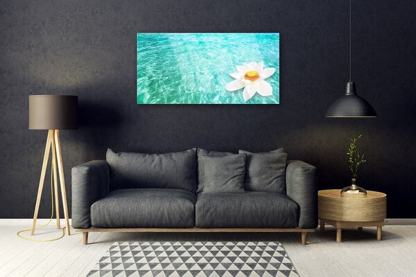 Skleneny obraz Voda kvet umenie 100x50 cm 2 Prívesky