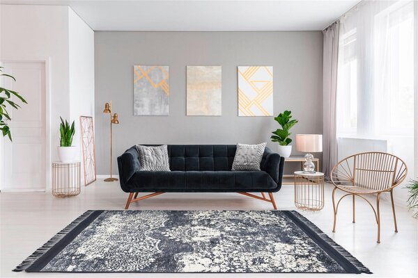 PLOCHO TKANÝ KOBEREC, 80/150 cm sivá, biela - Online Only bytové doplnky, Online Only