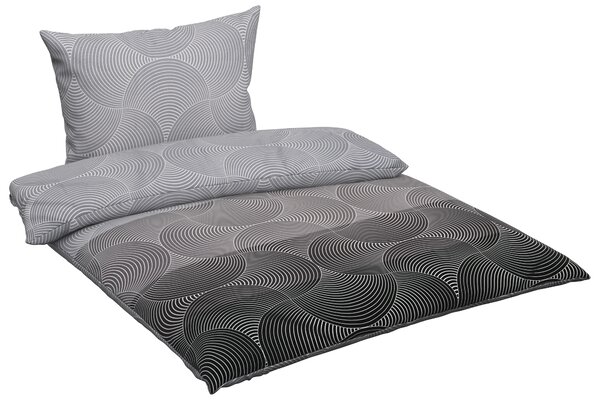 POSTEĽNÁ BIELIZEŇ, satén, antracitová, sivá, strieborná, 140/200 cm Bugatti - Obliečky & plachty