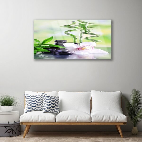 Skleneny obraz Orchidea bambus zen kúpele 100x50 cm 2 Prívesky