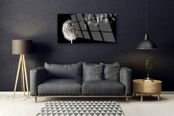 Skleneny obraz Púpava kvet kvapky 100x50 cm 2 Prívesky