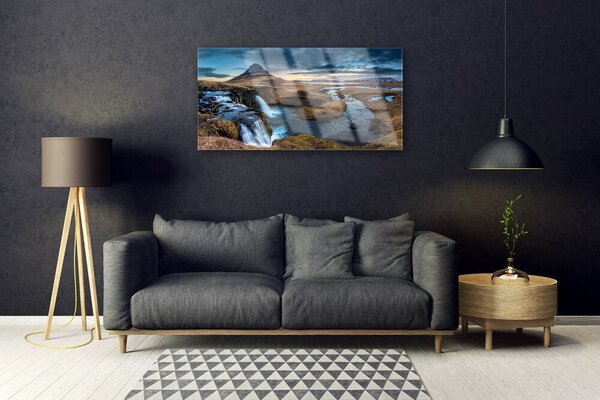 Skleneny obraz Vodopád rieka príroda 100x50 cm 2 Prívesky
