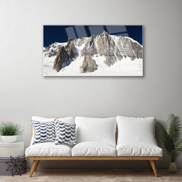 Skleneny obraz Zsněžené horské vrcholy 100x50 cm 2 Prívesky