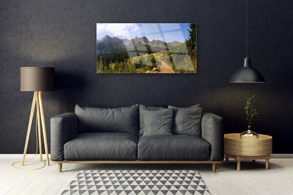 Skleneny obraz Hala góry droga natura łąka 100x50 cm 2 Prívesky