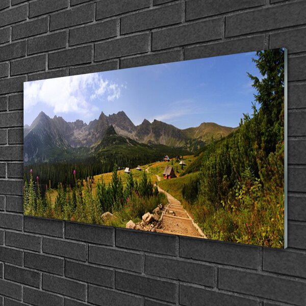 Skleneny obraz Hala góry droga natura łąka 100x50 cm 2 Prívesky