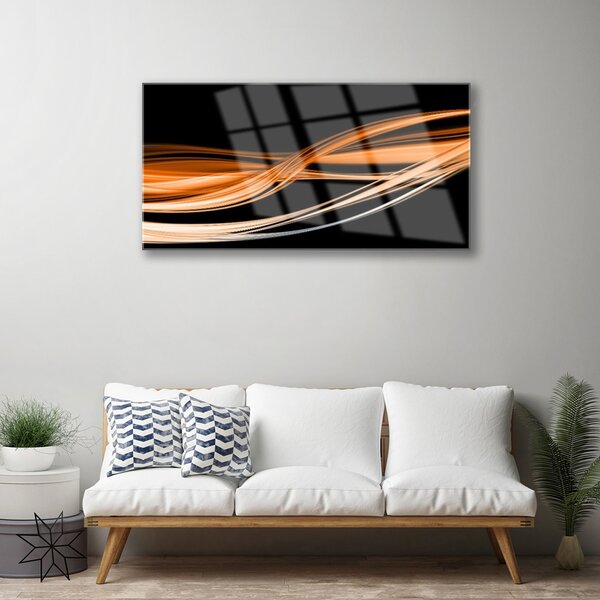 Skleneny obraz Abstrakcia vlny art umenie 100x50 cm 2 Prívesky