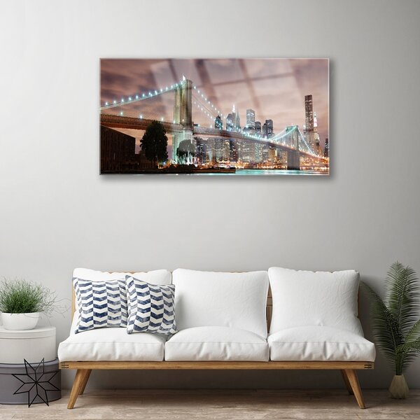 Skleneny obraz Most architektúra mesto 100x50 cm 2 Prívesky