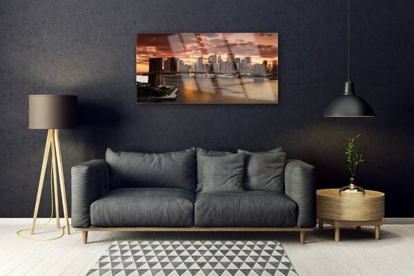 Skleneny obraz Mesto brooklynský most 100x50 cm 2 Prívesky