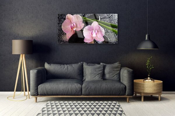 Skleneny obraz Kvety orchidea kamene zen 100x50 cm 2 Prívesky