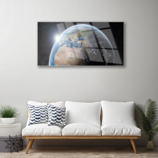 Skleneny obraz Planéta zem vesmír 100x50 cm 2 Prívesky