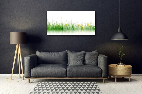 Skleneny obraz Príroda tráva kvety 100x50 cm 2 Prívesky