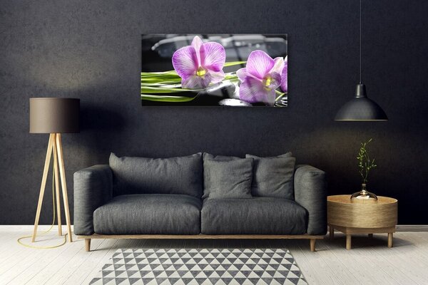 Skleneny obraz Orchidea kamene zen kúpele 100x50 cm 2 Prívesky