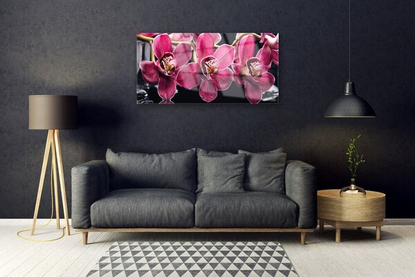 Skleneny obraz Kvety orchidey výhonky príroda 100x50 cm 2 Prívesky