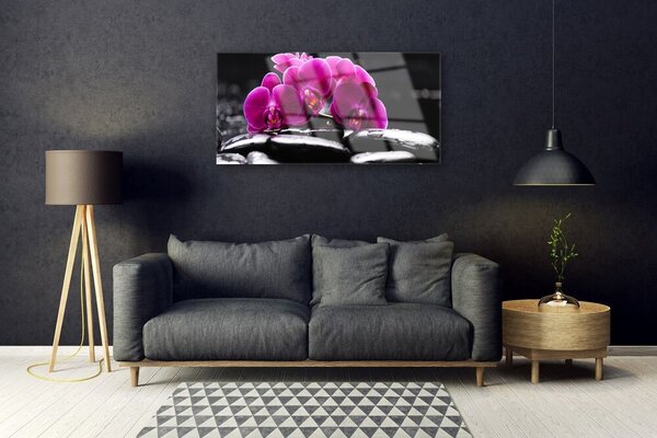 Skleneny obraz Kamene zen orchidea kúpele 100x50 cm 2 Prívesky