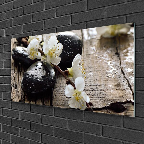 Skleneny obraz Kvety kamene zen 100x50 cm 4 Prívesky