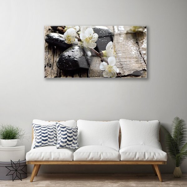 Skleneny obraz Kvety kamene zen 100x50 cm 4 Prívesky