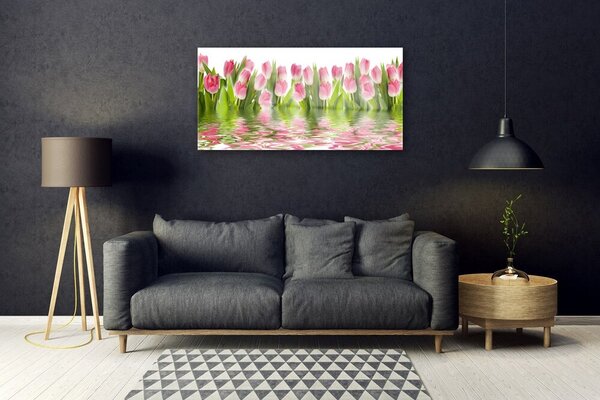 Skleneny obraz Tulipány rastlina príroda 100x50 cm 2 Prívesky