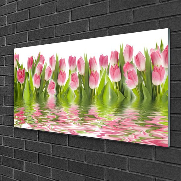 Skleneny obraz Tulipány rastlina príroda 100x50 cm 2 Prívesky