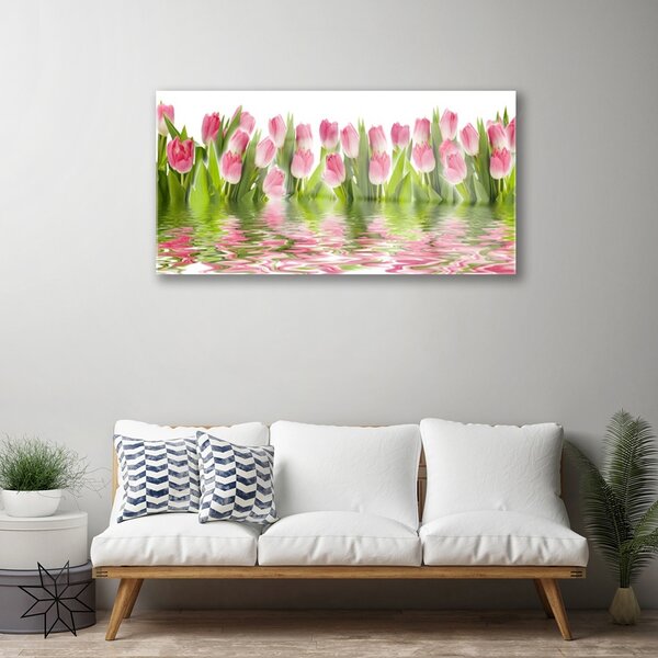 Skleneny obraz Tulipány rastlina príroda 100x50 cm 2 Prívesky