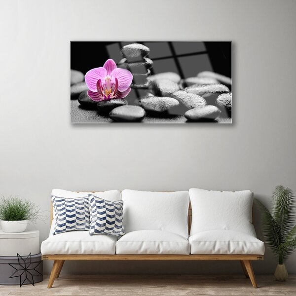 Skleneny obraz Kvet kamene umenie 100x50 cm 2 Prívesky