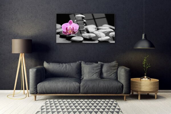 Skleneny obraz Kvet kamene umenie 100x50 cm 2 Prívesky
