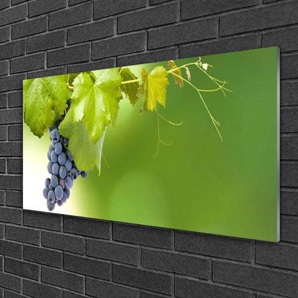 Skleneny obraz Hrozno listy kuchyňa 100x50 cm 2 Prívesky