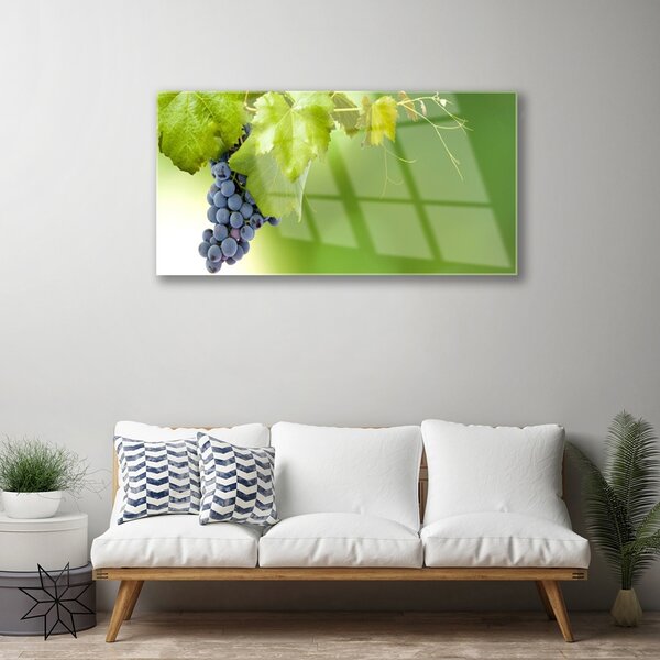 Skleneny obraz Hrozno listy kuchyňa 100x50 cm 2 Prívesky