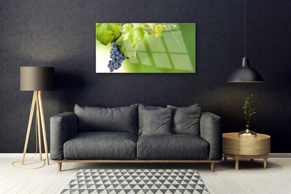 Skleneny obraz Hrozno listy kuchyňa 100x50 cm 2 Prívesky