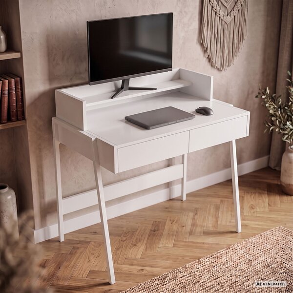 Ak furniture Písací stôl Flux 78 cm biely