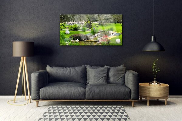 Skleneny obraz Zahra strom kvety príroda 100x50 cm 2 Prívesky
