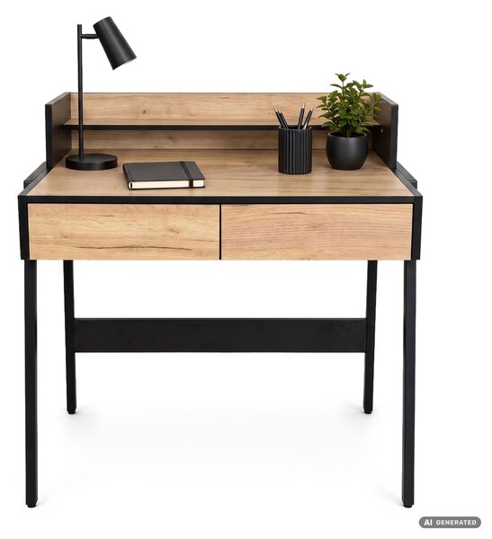 Ak furniture Písací stôl Flux 78 cm dub Craft/čierny