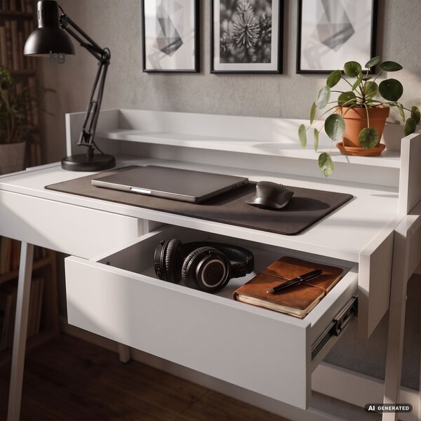 Ak furniture Písací stôl Flux 78 cm biely