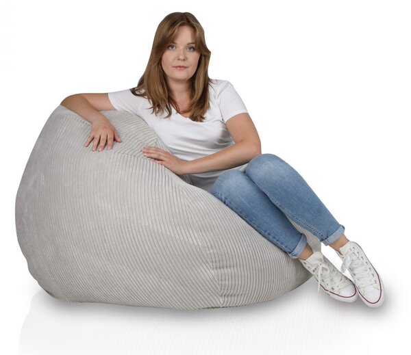 Sedací vak z manšestru – pohodlné kreslo na leňošenie a relax Farba: SZ75 - modrá