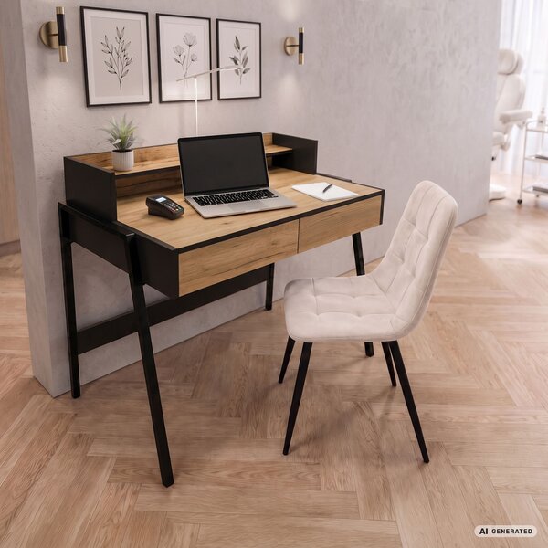 Ak furniture Písací stôl Flux 78 cm dub Craft/čierny