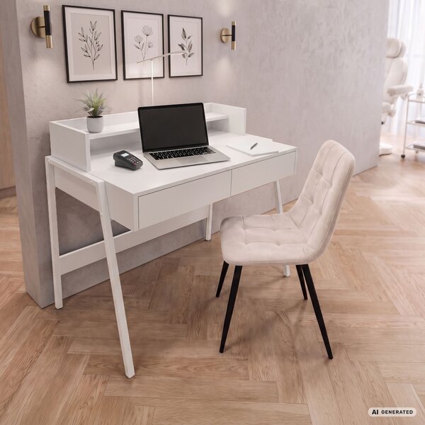 Ak furniture Písací stôl Flux 78 cm biely